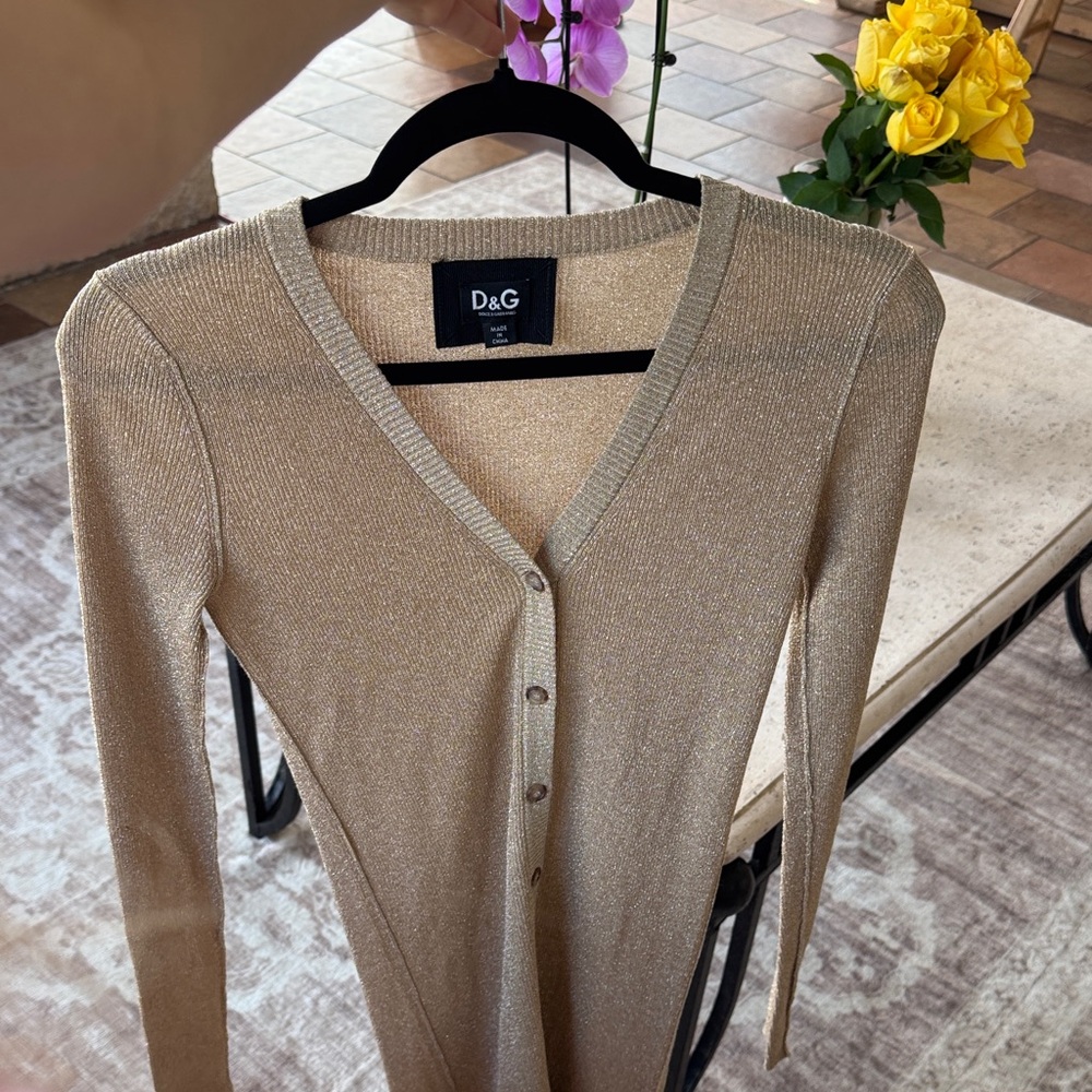 Dolce & Gabbana Tan Long Sleeve Dress